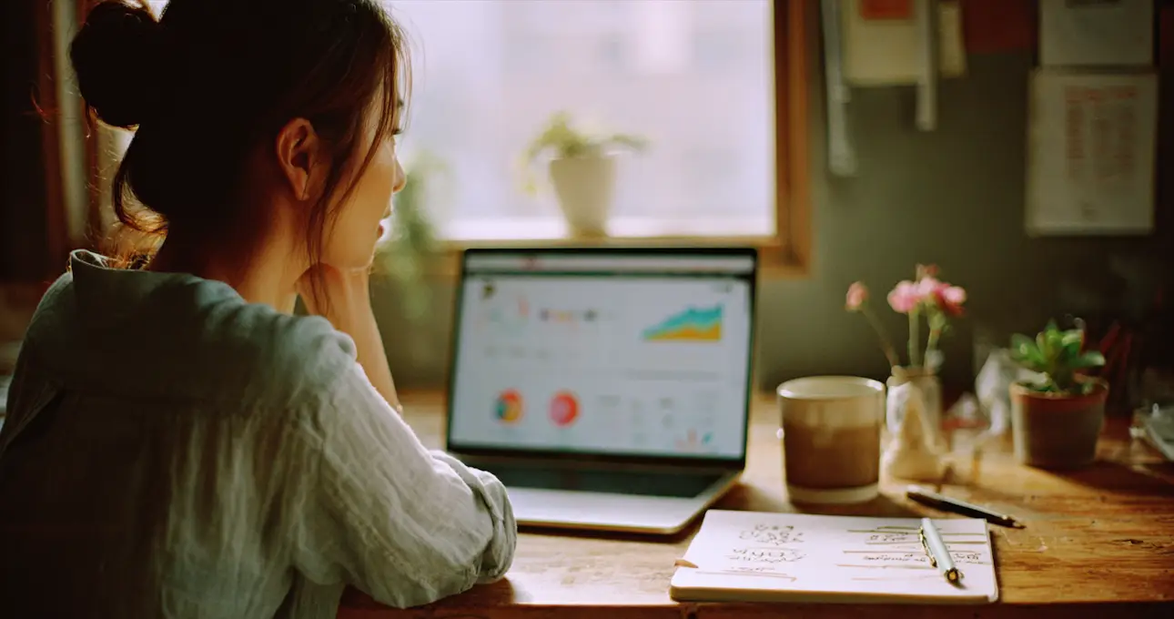 Small business owner reviewing a modern website and analytics provided by Chester WorX website design agency