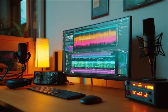 Audio production studio workspace Ottawa. Services provided by Chester WorX